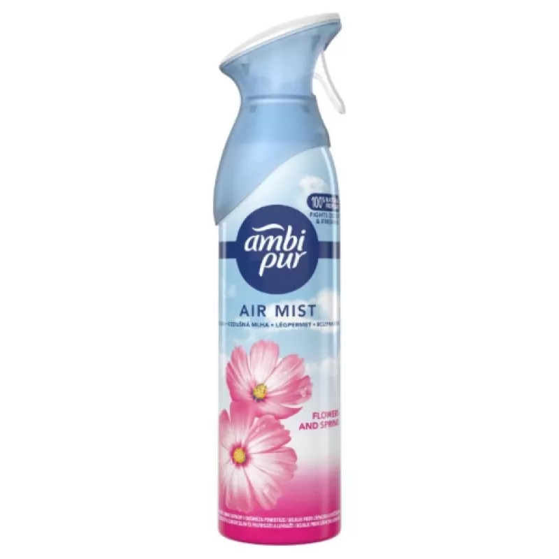 Air freshener spray AMBIPUR Flowers & Spring 185 ml — aerosol room fragrance