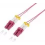 Fibre optic slim patch cable OM4 LC-LC duplex emerald violet 0.5 m