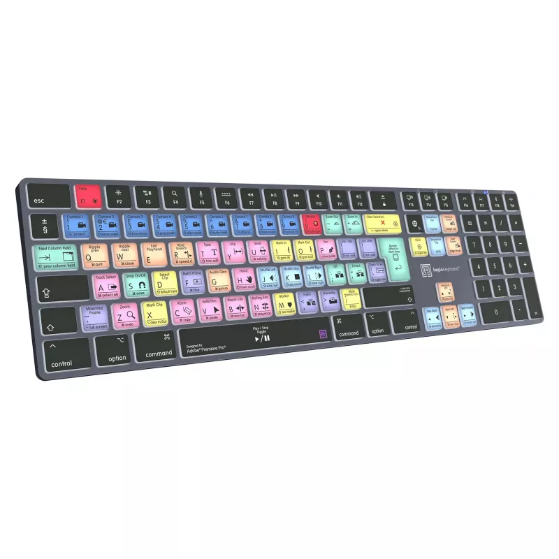 LogicKeyboard Titan DE Mac keyboard for Adobe Premiere Pro CC — German layout