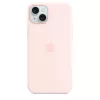Silicone case with MagSafe for iPhone 15 Plus - light pink
