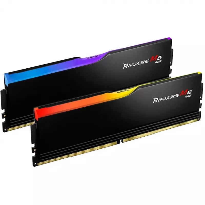 DIMM 64 GB DDR5-6000 (2x 32 GB) Dual-Kit, Arbeitsspeicher schwarz, F5-6000J2836G32GX2-RM5RK, Ripjaws M5, INTEL XMP
