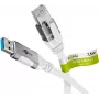 Networking Cable Goobay 74162 USB A RJ-45 Cat6 7.5 m White