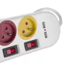 Power strip MACLEAN MCE229W — 4 sockets, 2× USB, 1.5 m cable, Type F, 10 A, white