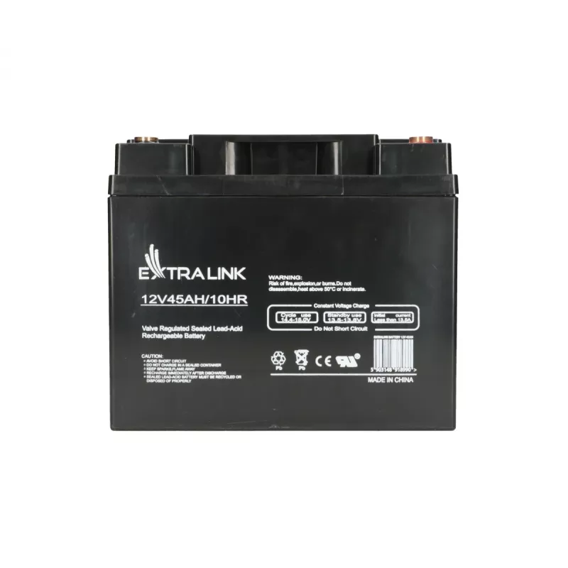UPS battery Extralink Accumulator AGM 12V 45Ah — Sealed Lead Acid (VRLA), 1 pc, black