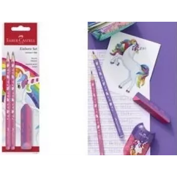 Wooden pencil set Faber-Castell Einhorn HB Pink — 1 set
