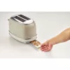 Ariete 155 Design 2 Slice Toaster with Sandwich Cages, 6 Toasting Levels, 810 W, Stainless Steel Body, Removable Crumb Tray, Pastel beige