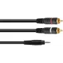 Audio adapter cable Omnitronic 3.5mm jack to 2×RCA, 6 m, model 30225148