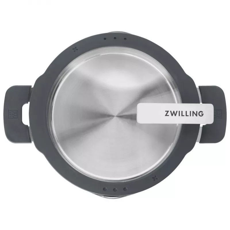 ZWILLING stainless steel pan set SIMPLIFY 5 pcs — dishwasher & oven safe, glass lids, suitable for ceramic hobs