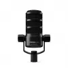Studio microphone RØDE PodMic USB — cardioid XLR/USB, 24-bit/48 kHz, USB-C, headphone out, rotary volume, black