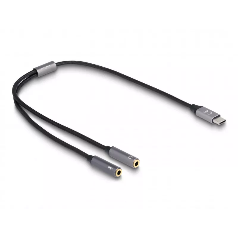 USB Type-C DAC Adapter DeLOCK 66616 24 Bit 96 kHz 2 x 3.5 mm