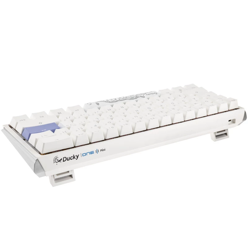 Ducky One 3 Classic Pure White Mini Gaming Keyboard, RGB LED - MX-Red (US) (DKON2161ST-RUSPDPWWWSC1)