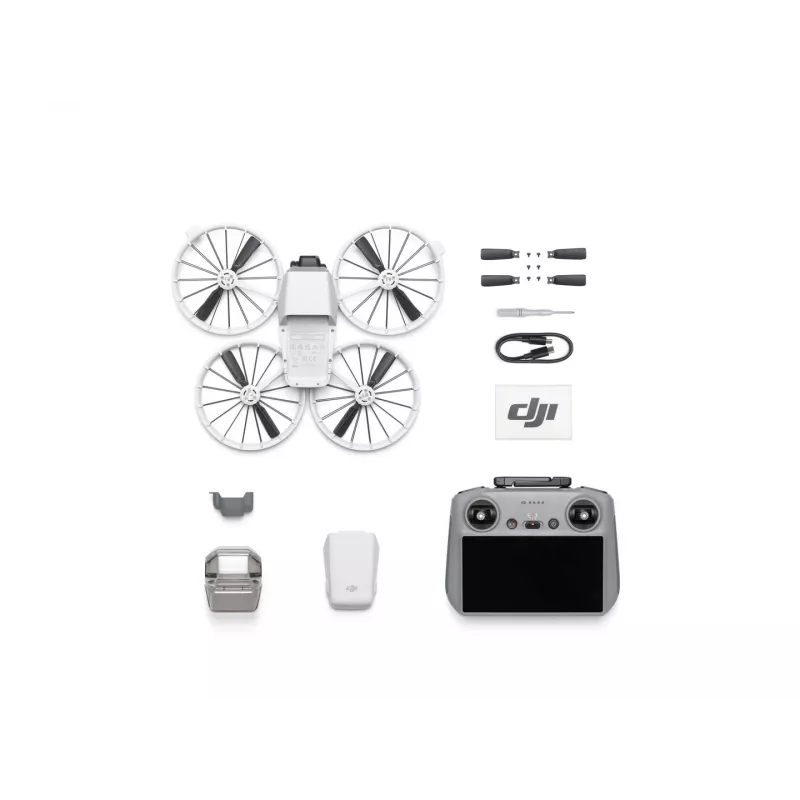 Drone DJI Flip 4 with 48 MP camera, 4K (3840x2160), 3110 mAh battery, 16 m/s, 14,000 m range, 4 rotors, 0.249 kg, Black/White