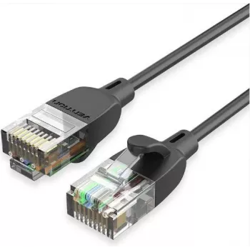 Network cable Vention IBIBG Cat6A UTP slim patch cable, 1.5 m, black