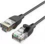 Network cable Vention IBIBG Cat6A UTP slim patch cable, 1.5 m, black