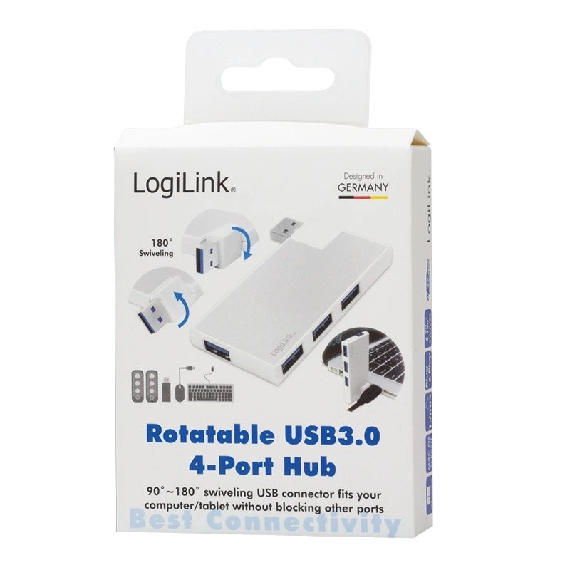 USB3.0 4-port hub, silver