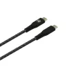 USB Type-C to Type-C data cable Tellur TLL155471, 1 m, 3 A, 60 W PD, nylon braided, black