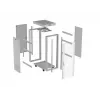 19 inch 32U LANBERG Standing Rack Cabinet 600×800 mm Gray with Glass Door and LCD (Flat Pack)