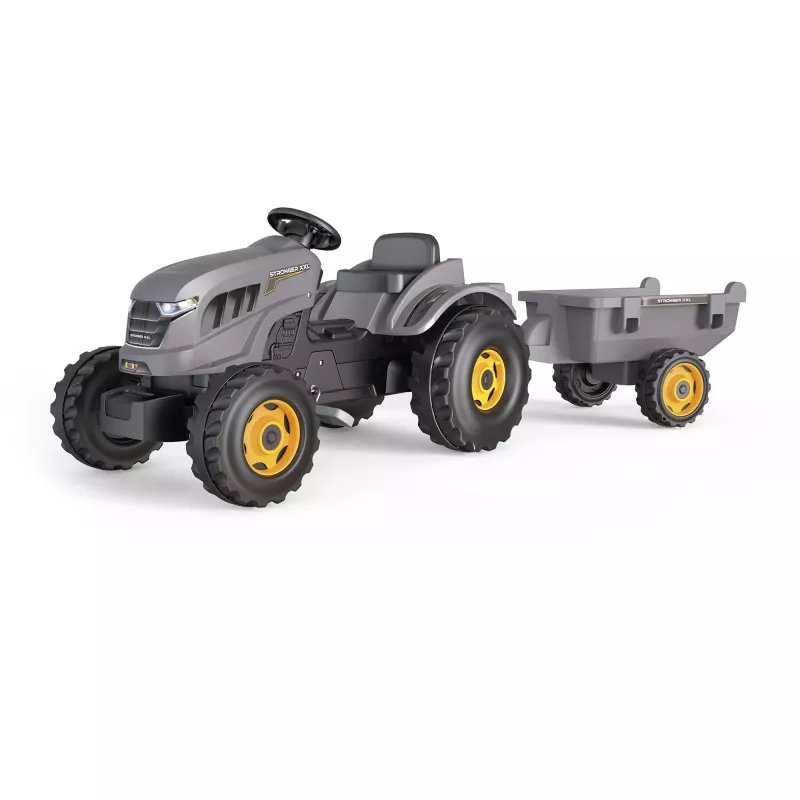 Children's ride-on tractor Simba-Dickie Stronger XXL with trailer, anthracite