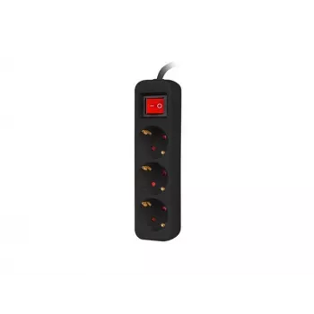 Power Extension Lanberg PS1-03F-0150-BK 1.5m 3 AC Outlets Indoor Black