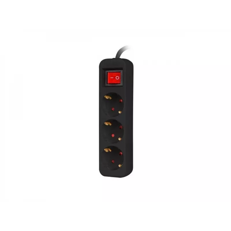 Power Extension Lanberg PS1-03F-0150-BK 1.5m 3 AC Outlets Indoor Black
