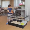 Cage FERPLAST Casita 100 for Rabbits and Guinea Pigs, Metal/Plastic, 960×570×560 mm, Taupe/White