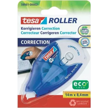 Correction roller Tesa 59981 — 8.4 mm tape width, 14 m length, white