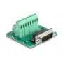 DeLOCK D-Sub 15 pin male to Terminal Block for DIN rail 58mm x 61mm x 30mm