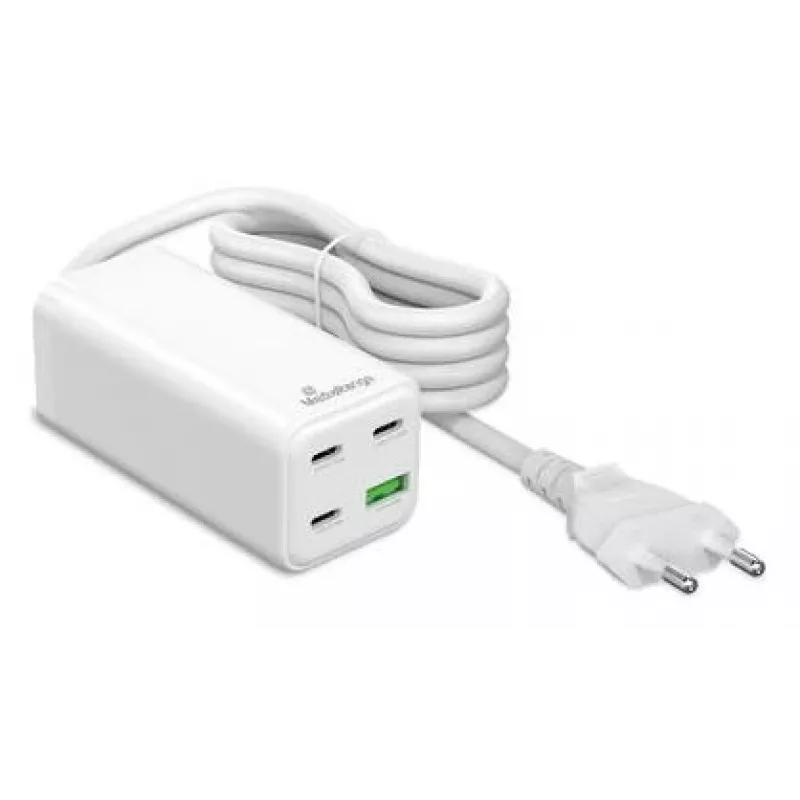MediaRange MRMA124 mobile device charger 100W AC, 3x USB-C, 100–240V input, 1.5 m cable, White
