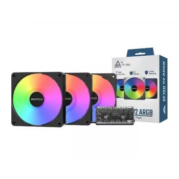Montech GF120 V2 ARGB Computer case Fan module 12 cm Black 3 pc(s)