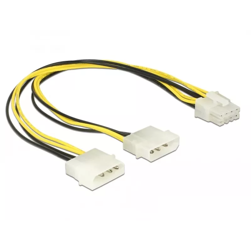 Internal power cable DeLOCK 85453 0.3m 8-pin EPS12V Male
