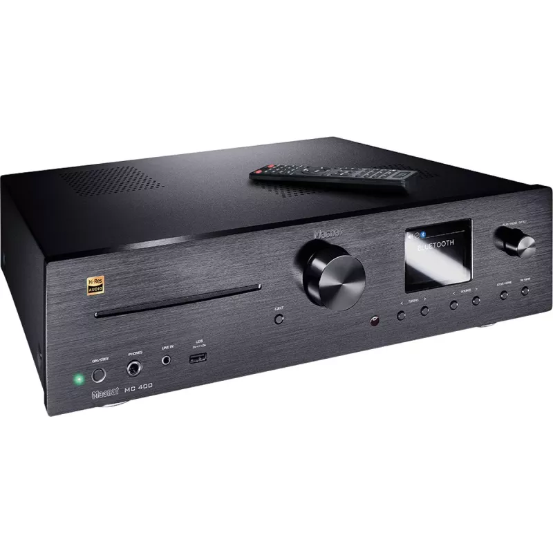 Stereo receiver Magnat MC 400 — 2.0 channels, 40 W per channel, CD player, Wi‑Fi, Bluetooth, DAB/FM, Ethernet (black)