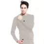 Blouse Glovii GJ1GXL Grey Long Sleeve Elastane Polyester