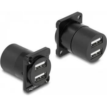 DeLOCK D-Type Module USB 2.0 Type-A 2 x female to 2 x female