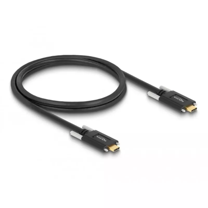 USB Cable DeLOCK 83720 USB 3.2 Gen 2 1m USB C Black
