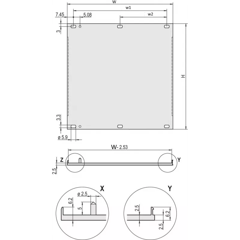 Schroff Front Panel HF 4HE 63TE (20848270)