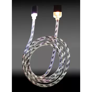 LC-POWER Cable USB-Micro-1M-8 1m black/silver,USB A auf Micro-USB (LC-C-USB-MICRO-1M-8)