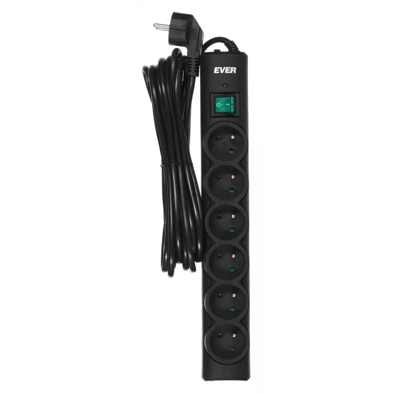 Ever Optima 5m Black 6 AC outlet(s) 250 V