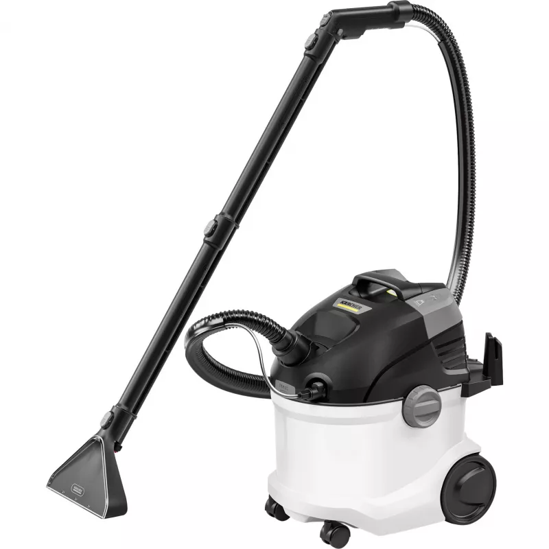 Cylinder vacuum Kärcher SE 5 — Dry & Wet, 1000 W turbine, 4 L dirty/4 L fresh water tanks, 6 m cord