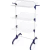 Clothes horse Leifheit Pegasus 1081529, foldable metal/plastic dryer, drying space 42 m, wheels, hanger brackets, 76.5×700×1450 mm