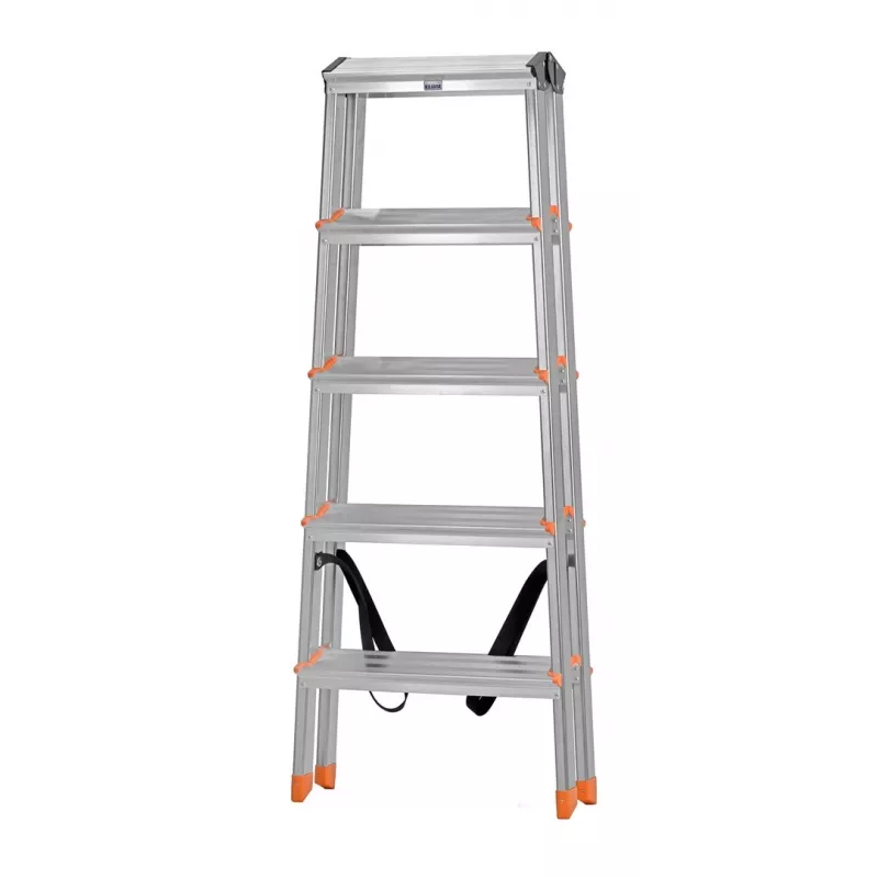 Folding ladder Krause 120410, aluminium, 6 steps, width 480 mm, max height 105 cm