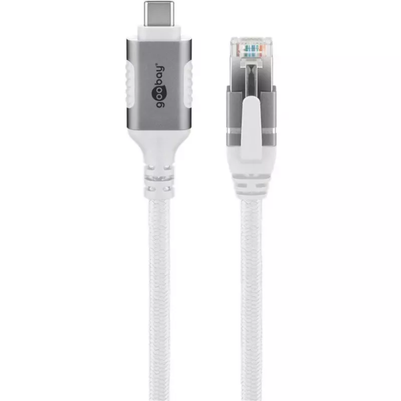 Goobay 74176 - Network Adapter Cable USB 3.1 Type C Gigabit Ethernet 2 m - Network Card - 1.000 Mbps (74176)