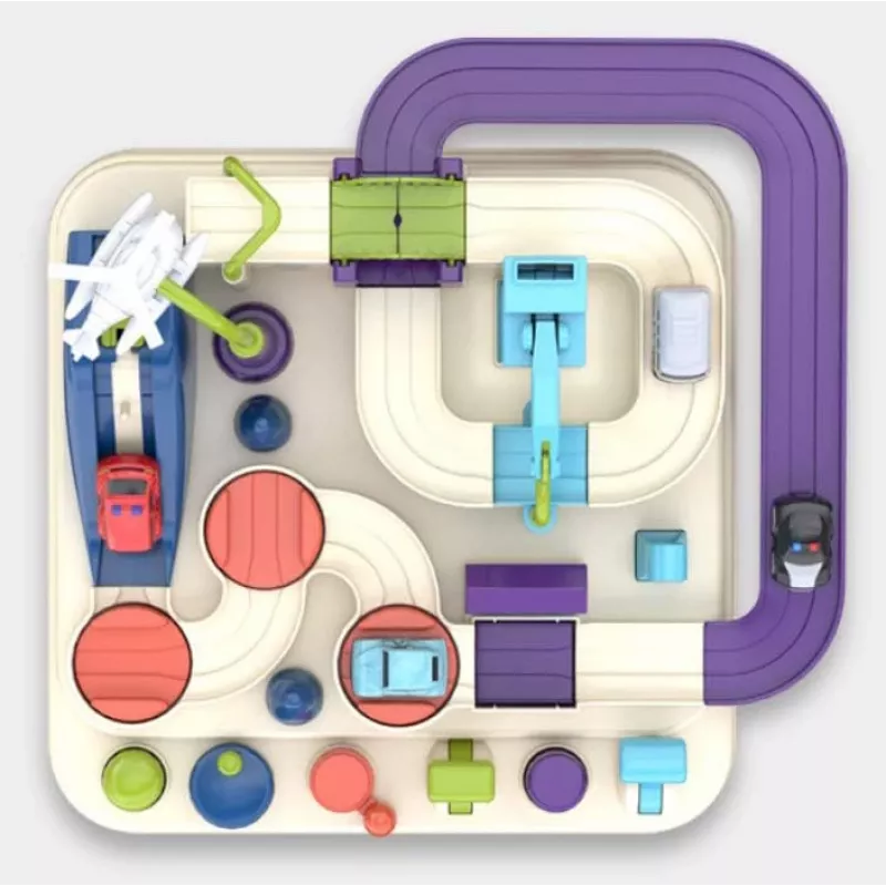 Toy racing track set Extralink TOYS — smart cars playset, modular track pieces, battery-powered vehicles