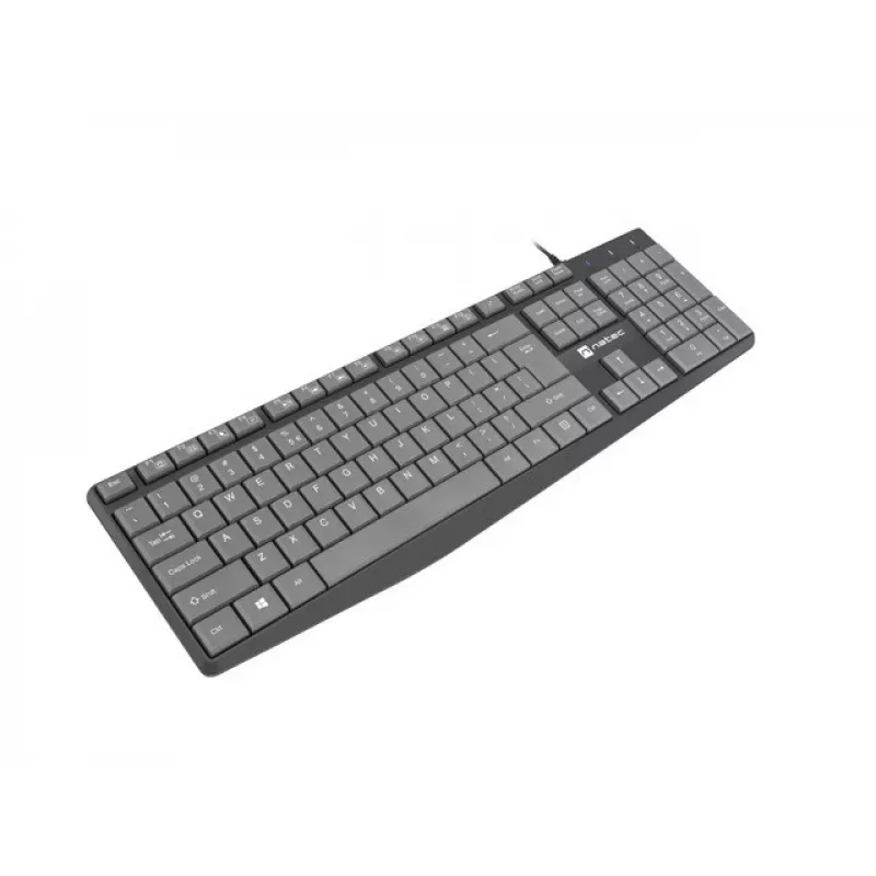 Wired full-size keyboard NATEC NKL-1507 USB QWERTY US International Grey/Black, 105 keys, numeric keypad