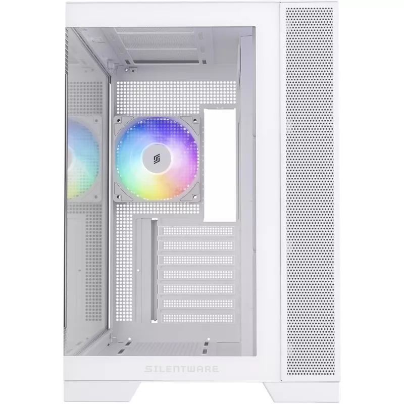 PC case Silentware View A-RGB White VIEWWHITE — mid-tower with A-RGB lighting, white finish
