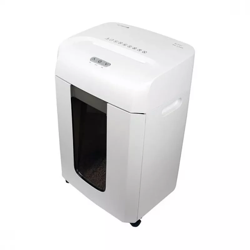 Paper shredder Olympia MC 615.2 — Micro-cut P-5, 22 cm feed, 15-sheet capacity, 65 dB, white