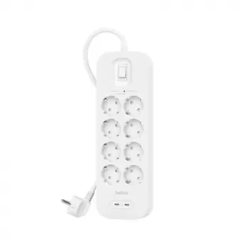 Power Strip Belkin SRB004VF2M-V2 — 8 Outlets, 2 USB-C Ports, Surge Protector