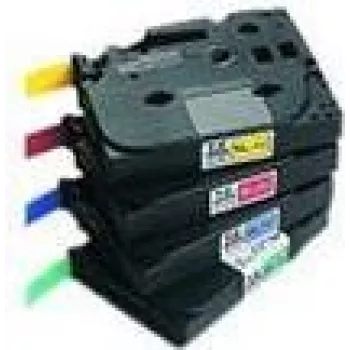Brother Gloss Laminated Labelling Tape - 12mm, Black/Yellow label-making tape TZ