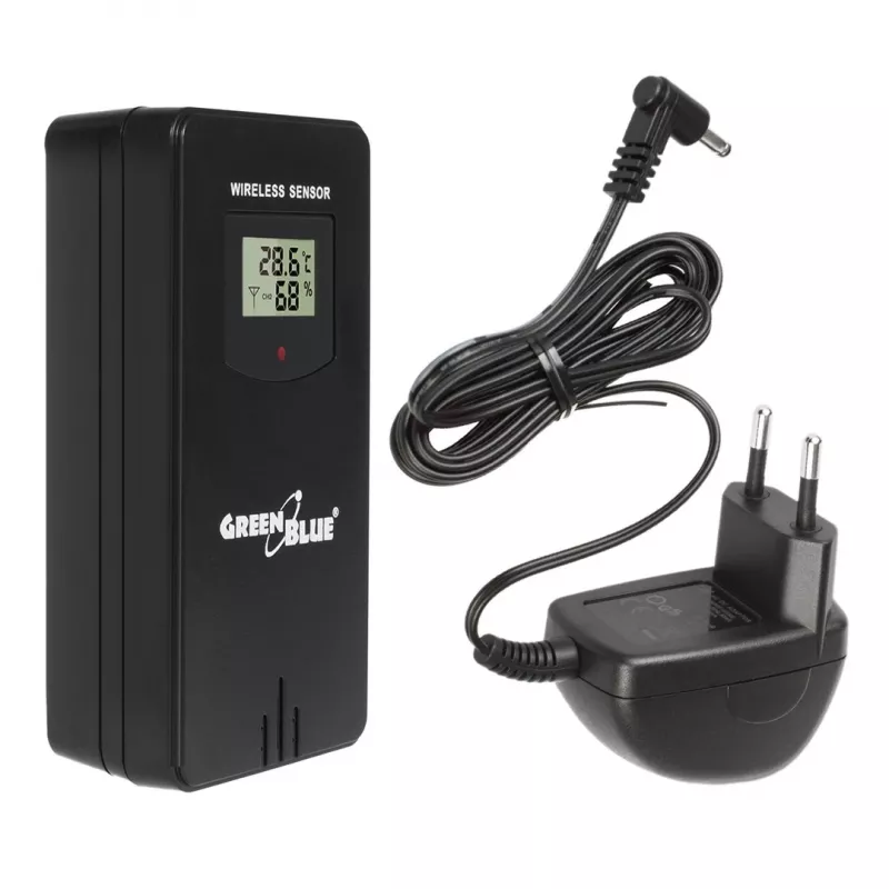 Wireless weather station GreenBlue GB540N — indoor/outdoor temperature and humidity monitoring