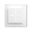 Smart glass push-button HomeMatic Homematic IP Glass push-button, 230 V, 868 MHz, white, 54.5×54.5×29 mm