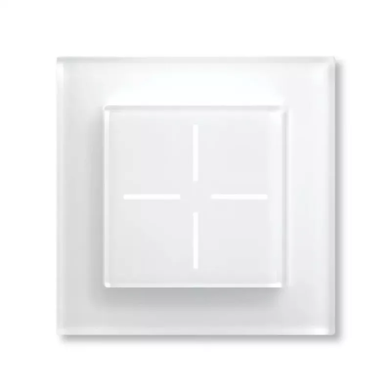 Smart glass push-button HomeMatic Homematic IP Glass push-button, 230 V, 868 MHz, white, 54.5×54.5×29 mm